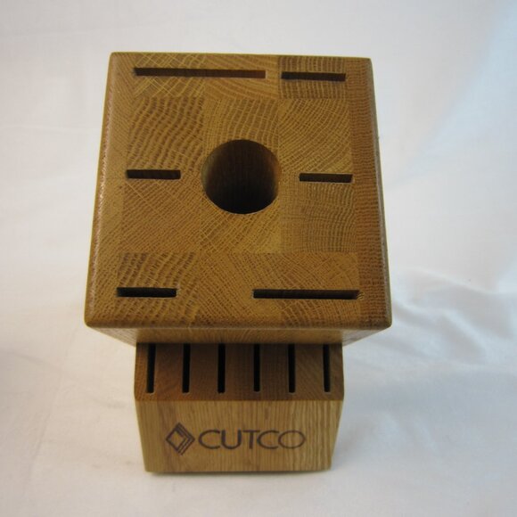 Cutco Knife Block Only - 13 Slot Solid Wood, 6 Steak Knife Slots - Picture 8 of 14